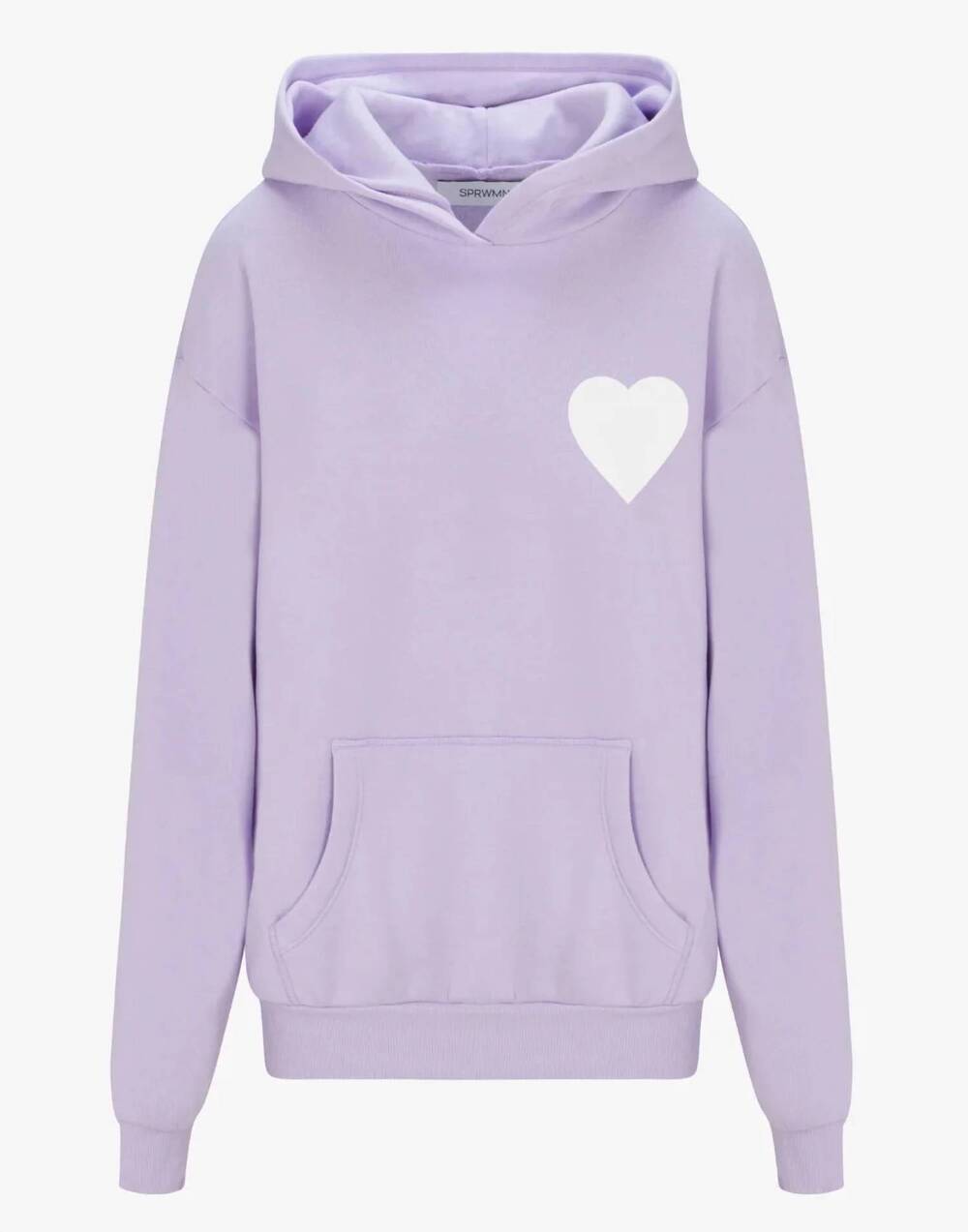 NEW SPRWMN women's heart hoodie in lavender